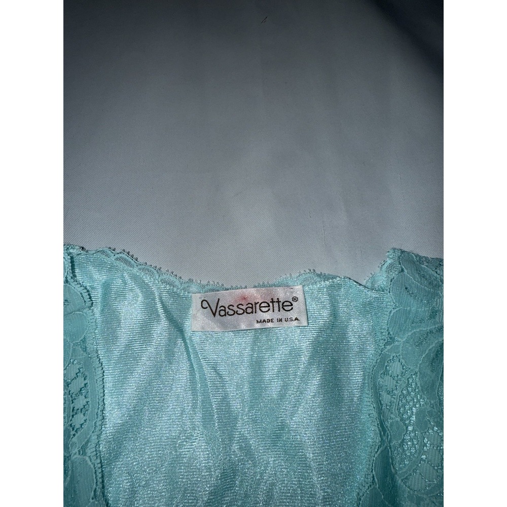 Vassarette vintage blue nylon lace sheer bed jacket robe Women's medium USA - Picture 2 of 5